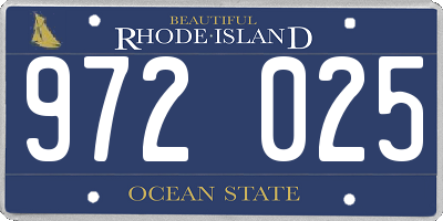 RI license plate 972025