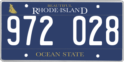 RI license plate 972028