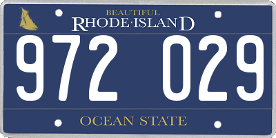 RI license plate 972029
