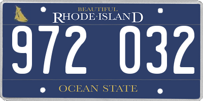 RI license plate 972032