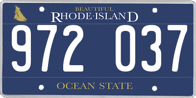 RI license plate 972037