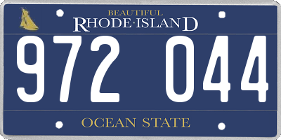 RI license plate 972044