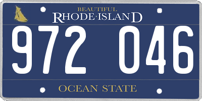 RI license plate 972046