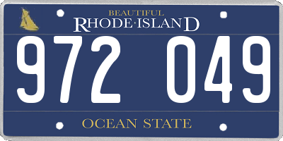 RI license plate 972049