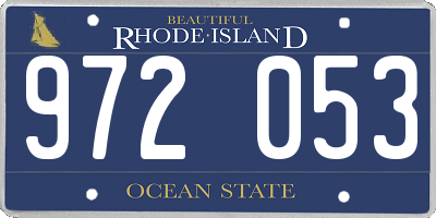 RI license plate 972053