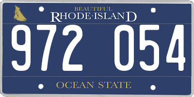 RI license plate 972054