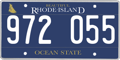 RI license plate 972055