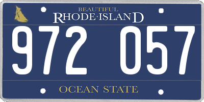 RI license plate 972057