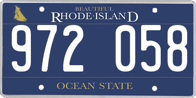 RI license plate 972058