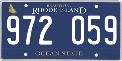 RI license plate 972059