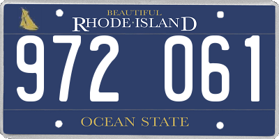 RI license plate 972061