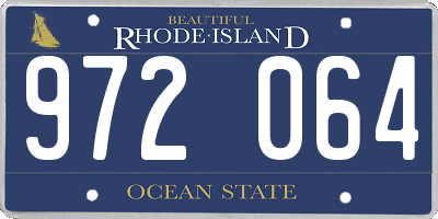 RI license plate 972064