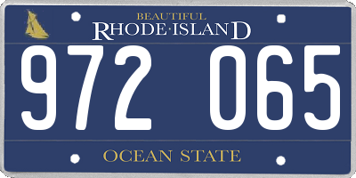 RI license plate 972065