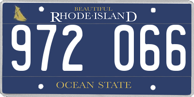 RI license plate 972066