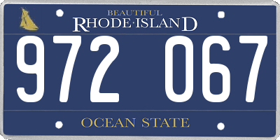 RI license plate 972067