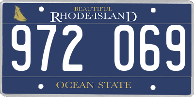 RI license plate 972069