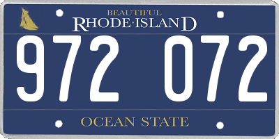 RI license plate 972072