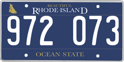 RI license plate 972073