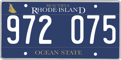 RI license plate 972075