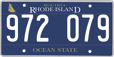 RI license plate 972079