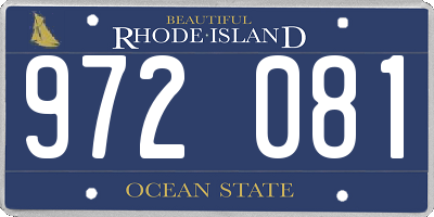 RI license plate 972081