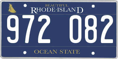 RI license plate 972082