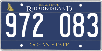 RI license plate 972083