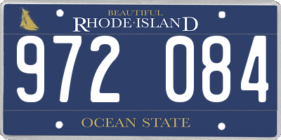 RI license plate 972084