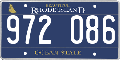 RI license plate 972086