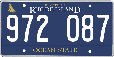 RI license plate 972087