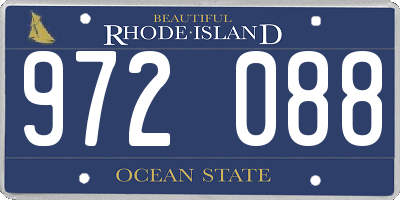 RI license plate 972088