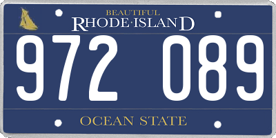 RI license plate 972089