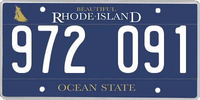 RI license plate 972091