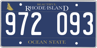 RI license plate 972093