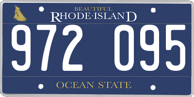 RI license plate 972095