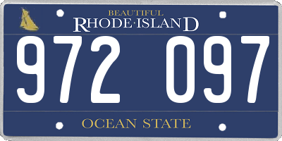 RI license plate 972097