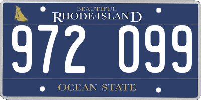 RI license plate 972099