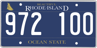 RI license plate 972100