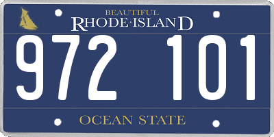 RI license plate 972101