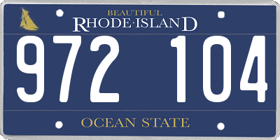 RI license plate 972104