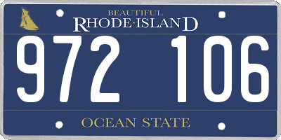 RI license plate 972106