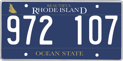 RI license plate 972107