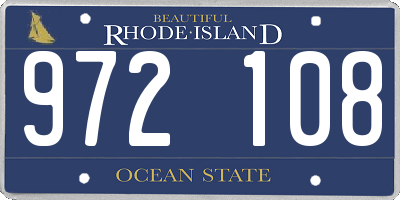 RI license plate 972108