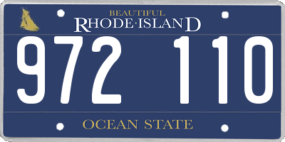 RI license plate 972110