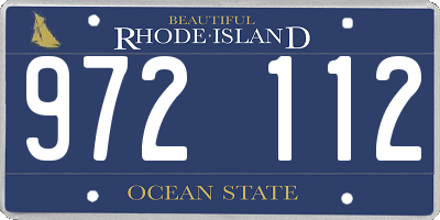 RI license plate 972112