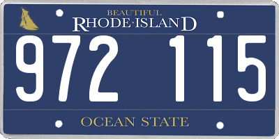 RI license plate 972115