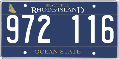 RI license plate 972116