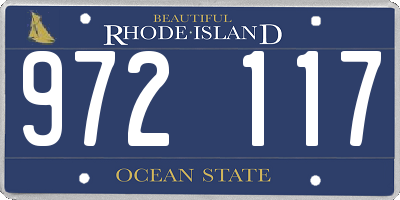 RI license plate 972117