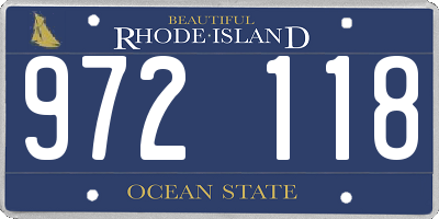 RI license plate 972118