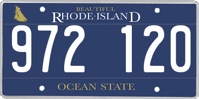 RI license plate 972120